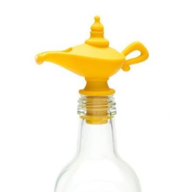 Oil Pourer And Stopper, Wine Pouring Device,Silicone Oil Pour Spout For Olive Oil, Aladdin Lamp Design Oil Dispenser Bottle Stopper (Option: 1PCS)